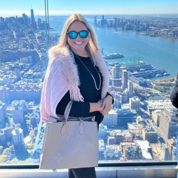 Faux Fur Pink Textured Knit Open Cardigan - Picture 11 of 11